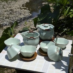 汝窯茶杯 汝窯茶具套裝 汝窯茶壺 陶瓷茶具 功夫茶具 公道杯茶海